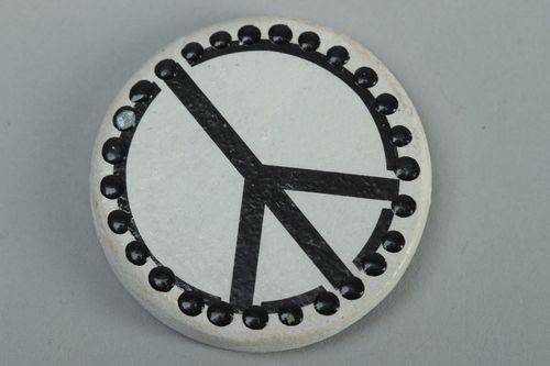 Magnet de frigo Paix en pâte polymère - MADEheart.com