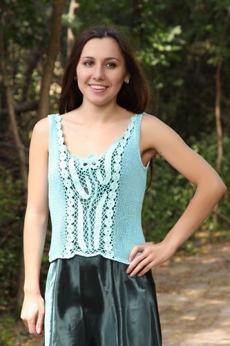 Handmade knitted sleeveless vest - MADEheart.com