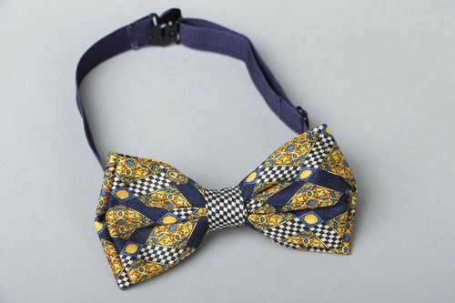 Bright fabric bow tie - MADEheart.com