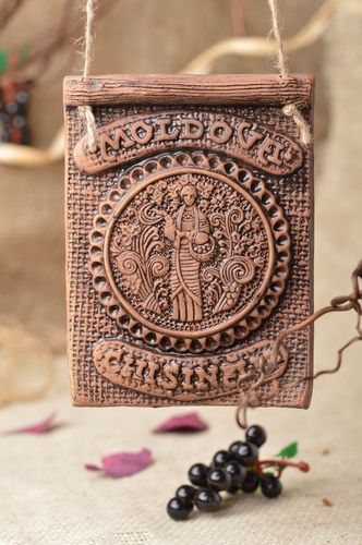 Ethnischer Interieur Anhänger aus Ton künstlerisch handmade originell schön - MADEheart.com