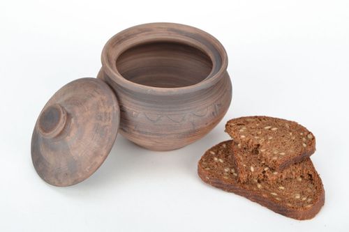 Pot en terre cuite technique cuisson au lait  - MADEheart.com