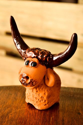 Keramik Figur Handmade Deko Figur aus Ton Geschenk Idee klein niedlich - MADEheart.com