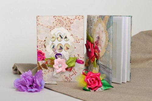 Handmade notepad handmade sketchbook 2 items designer notepad unusual gift   - MADEheart.com