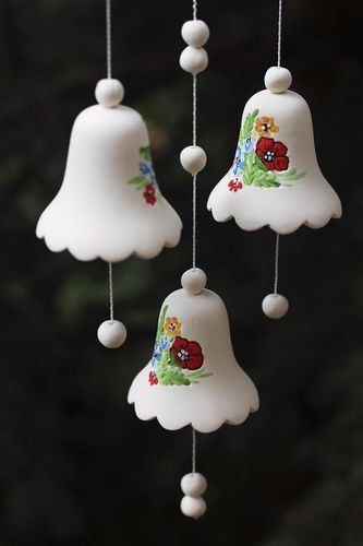 Ceramic bells with pattern - MADEheart.com
