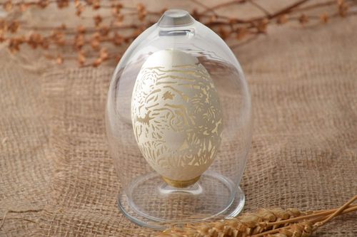 Гусиное яйцо с гравировкой изысканный декор для дома - MADEheart.com