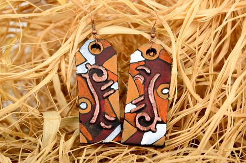 Pendientes de cerámica hechos a mano aretes originales accesorio de mujer - MADEheart.com