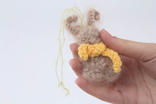 Hare crocheted of angora threads - MADEheart.com