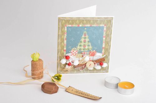 Homemade Christmas greeting card paper greeting card souvenir ideas unique gifts - MADEheart.com