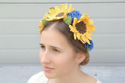 Grinalda para cabelo com flores - MADEheart.com