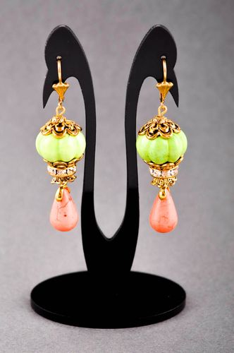 Orecchini con ottone fatti a mano accessorio originale bello da donna - MADEheart.com