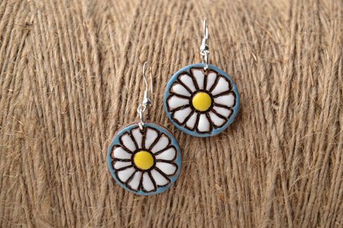 Ceramic earrings in ethnic style - MADEheart.com