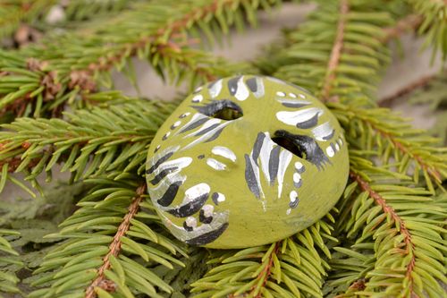 Interieur Anhänger Maske in Grün  - MADEheart.com