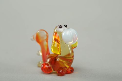 Tiny glass figurine Dog  - MADEheart.com