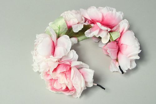 Aro de cabelo decorado com flores - MADEheart.com