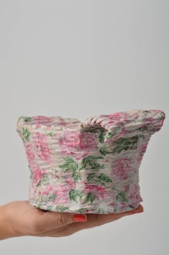 Handmade woven basket stylish home decor ideas beautiful paper basket gift - MADEheart.com
