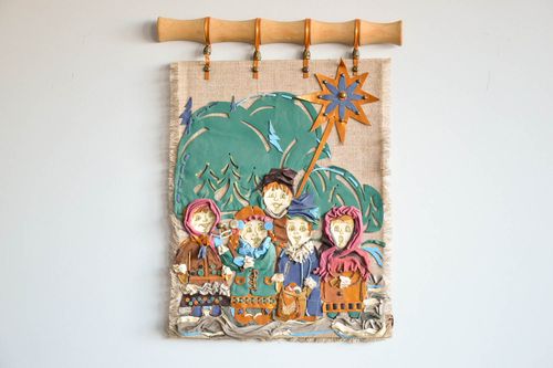 Décoration murale artisanale avec collage fait main - MADEheart.com