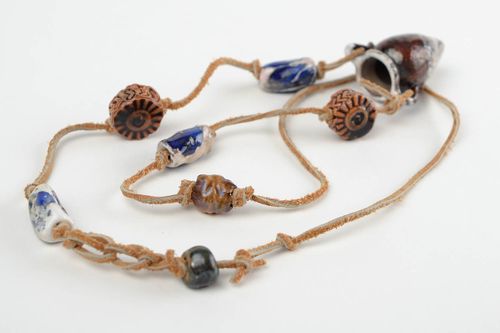 Essential oil necklace handmade jewelry ceramic jewelry aromatherapy necklace - MADEheart.com