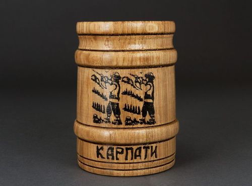 Декоративная деревянная кружка Карпаты - MADEheart.com