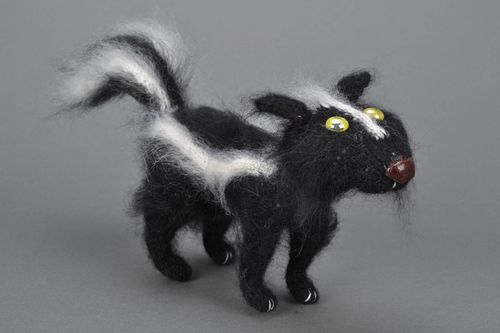 Fluffy crochet toy Skunk - MADEheart.com