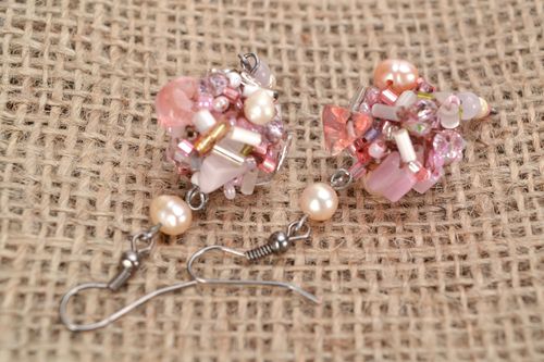 Earrings with amethyst and bungles - MADEheart.com