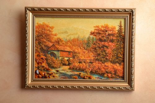 Amber decorated painting Landscape - MADEheart.com