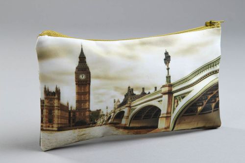 Cosmetic bag handmade cosmetic purse with print cosmetic supplies gift for women - MADEheart.com