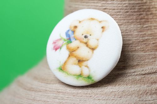 Beautiful handmade fabric button art materials needlework supplies gift ideas - MADEheart.com