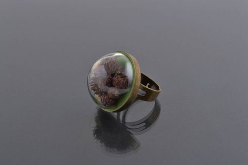 Необычное кольцо ручной работы элитная бижутерия красивое кольцо круглое - MADEheart.com