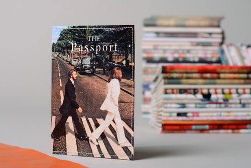 Homemade artificial leather passport cover in retro style - MADEheart.com