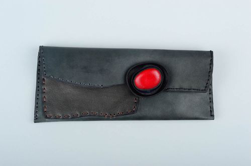 Кожаный аксессуар кошелек ручной работы стильный авторский кожаный кошелек - MADEheart.com