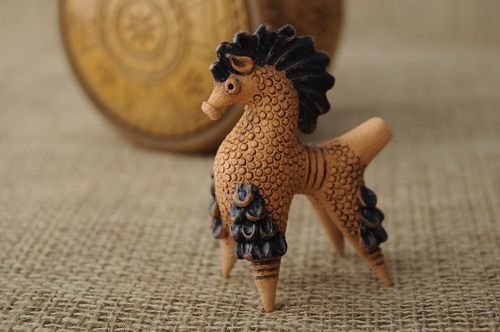 Ceramic penny whistle Horse - MADEheart.com