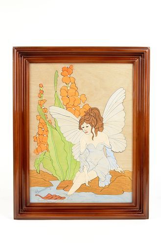 Tableau bois fait main Tableau marqueterie Déco maison design unique original - MADEheart.com