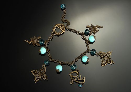 Bracelet en verre et en perles - MADEheart.com