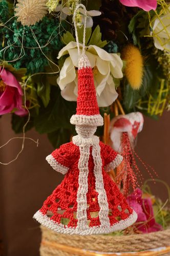 Handmade Christmas toy unusual pendant for New Year tree decorative pendant - MADEheart.com