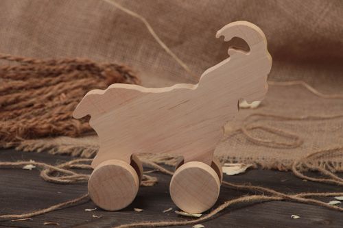 Rolling toy made of wood blank for decoupage or painting handmade Goat - MADEheart.com