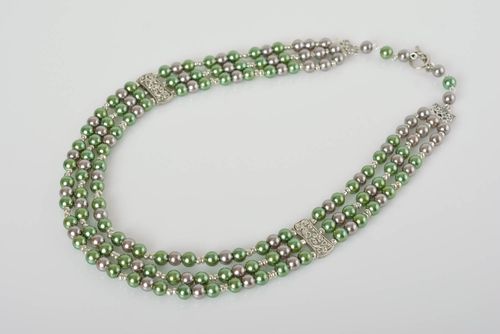 Ожерелье из бусин ручной работы стильное украшение на шею модное украшение - MADEheart.com