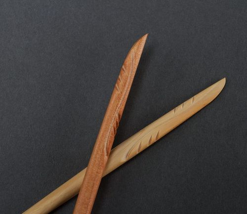 Wooden hair sticks - MADEheart.com