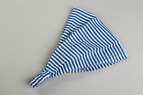 Striped handmade headband textile headband design childrens bandana for girls - MADEheart.com