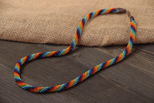 Collana fatta a mano girocollo originale con perline accessorio da donna - MADEheart.com