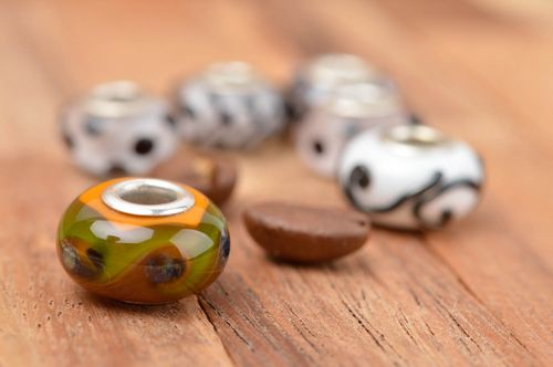 Beautiful handmade glass bead DIY accessories jewelry making supplies  - MADEheart.com