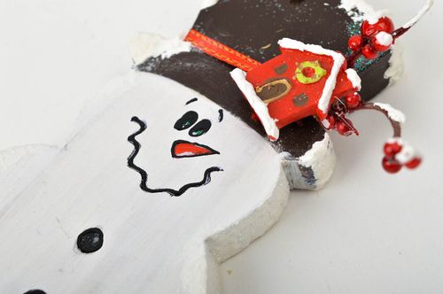 Bonhomme de neige déco fait main Déco à suspendre design Déco Noёl - MADEheart.com