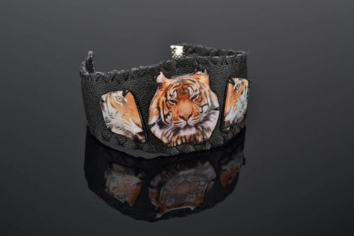 Grand bracelet fait main Force du tigre - MADEheart.com