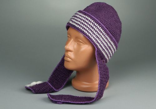 Crochet hat with ear flaps - MADEheart.com