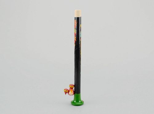 Flauta de madeira com passarinho - MADEheart.com