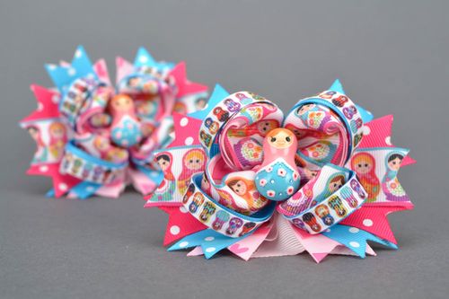 Hair clip set Matrioshka - MADEheart.com