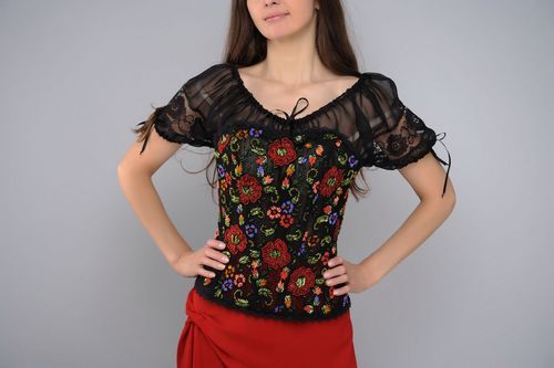 Clothing ensemble: skirt, blouse, corset - MADEheart.com