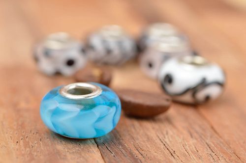 Handmade glass bead unusual jewelry findings jewelry making supplies small gifts - MADEheart.com