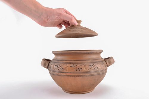 Pote de cerámica en técnica de cocción a través de la leche - MADEheart.com
