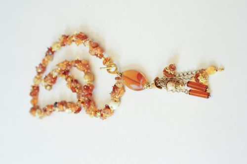 Necklace-transformer with amber - MADEheart.com