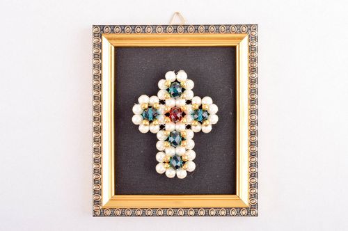 Handmade orthodox cross unusual interior decor religious amulet wall decor - MADEheart.com